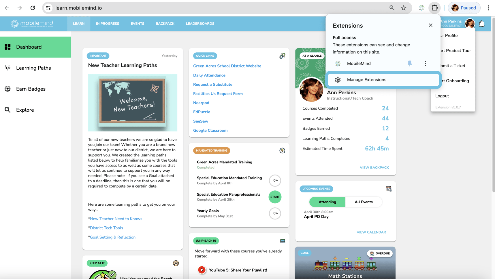 How is the MobileMind extension updated?