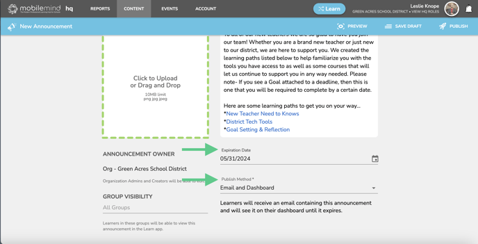 10- exp date and publish method