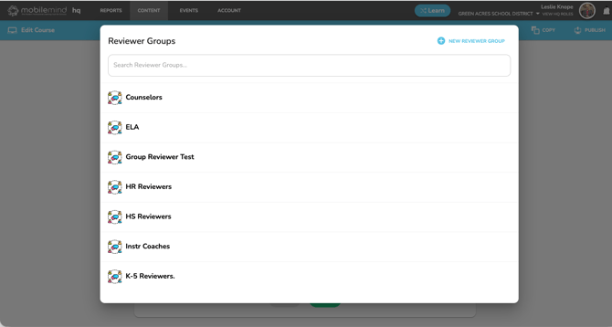2- manage reviewer groups