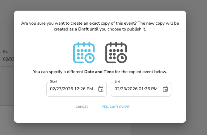 copy event date change