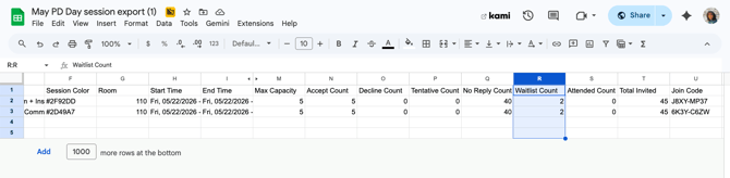 waitlist export