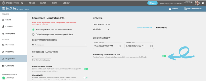 1- enable qr check in