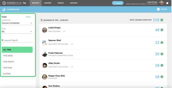 reports- filter